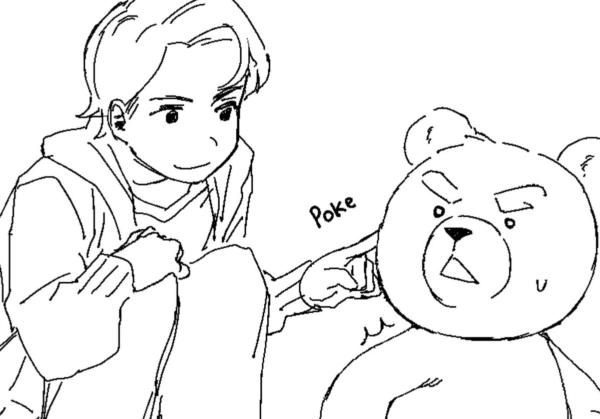K0T0H1KA's tweet photo. Lazy ted fanart https://t.co/Ufoa4rhuKS