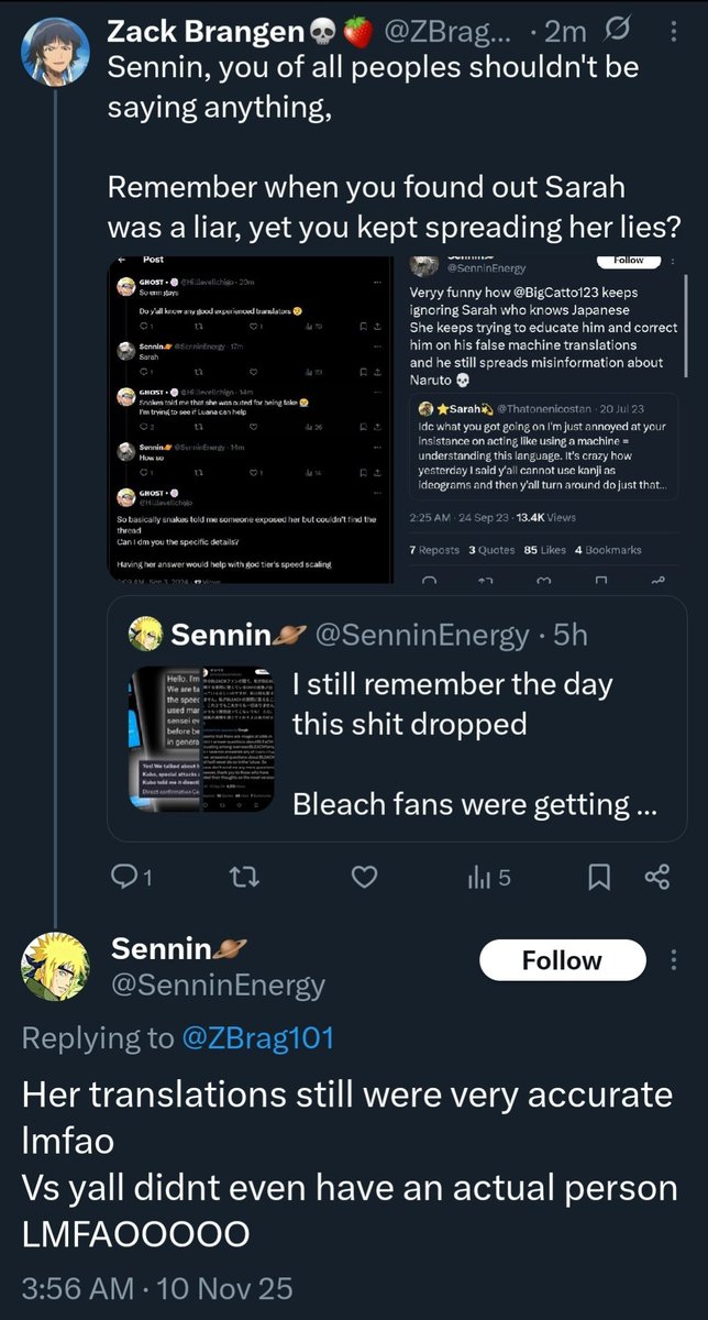 ZBrag102's tweet photo. You idiots literally acknowledge Sarah is a fucking liar and you STILL refuse to stop spreading her fake translations,

SIT YOUR ASS DOWN. https://t.co/zmivBQN7FM