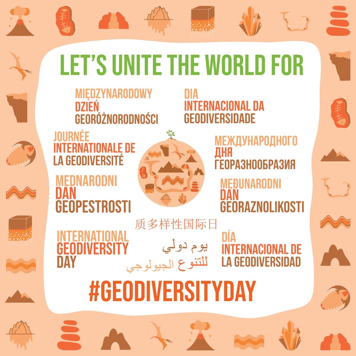 GeodiversityDay's tweet photo. 🥳 How will you be celebrating International Geodiversity Day?

🤝 On October 6, every year, this day brings people together to promote the many aspects of geodiversity.

🌎 Let's unite the world for #GeodiversityDay! https://t.co/x7U2uyOSWy