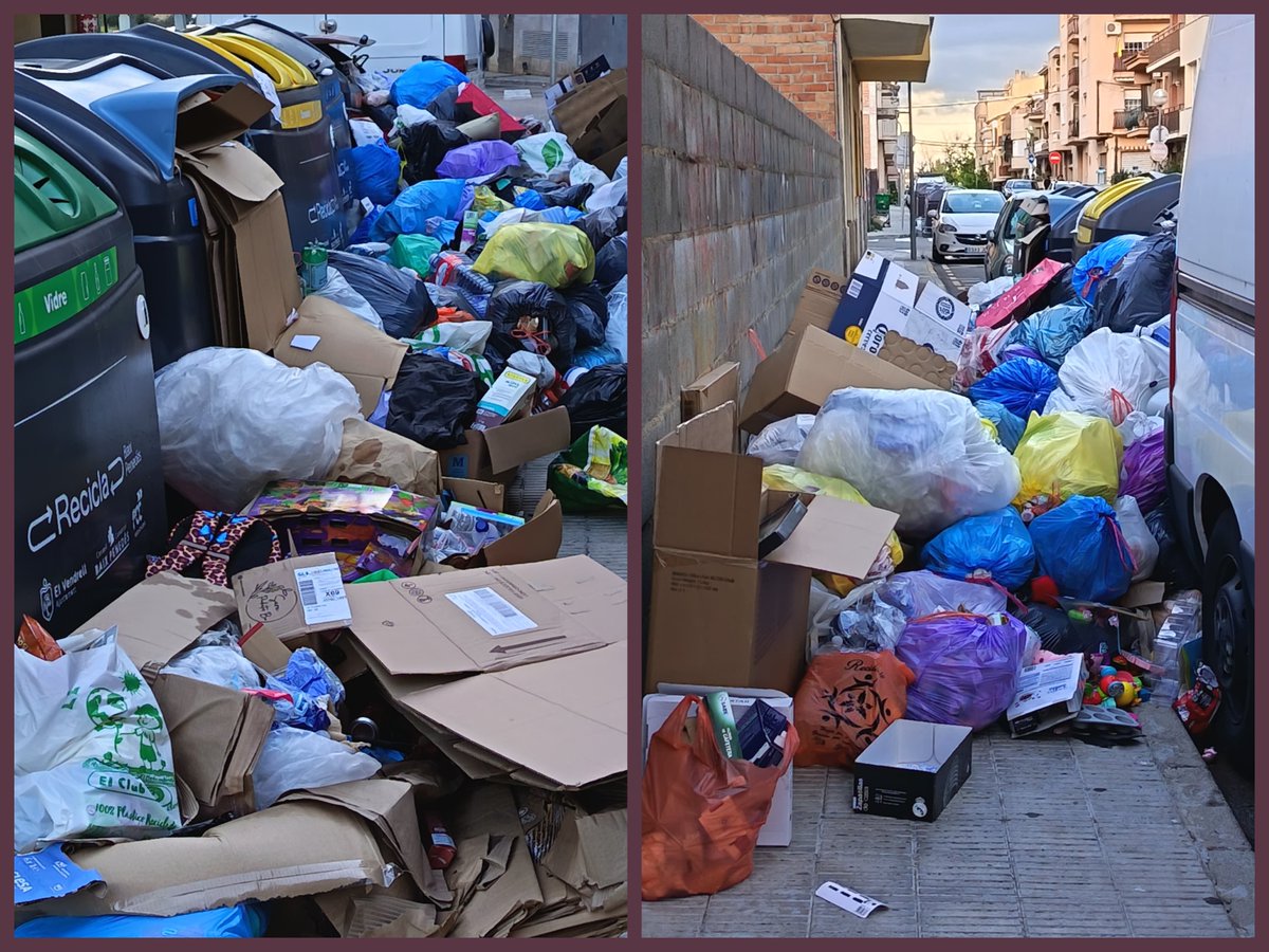 sylvieperez's tweet photo. Així tenim el carrer on visc a #ElVendrell
Insalubre i fastigós. L'olor és vomitiva i així cada dia.
Ah, i avui han cobrat impost d'escombraries.
Què fan amb els diners?!
Mai abans havia estat així. Mai. Només des del canvi de contenidors. https://t.co/EG99hkGQel