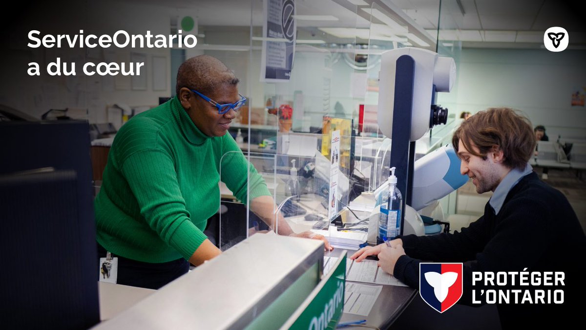 ServiceONT's tweet photo. C’est la #SemaineDuServiceaLaClientele!

Merci au personnel de première ligne de ServiceOntario qui aide chaque année des millions d’Ontariens à obtenir des services gouvernementaux essentiels.

Sur place ou au téléphone : leur travail est bénéfique chaque jour. https://t.co/YQ0gNpedm0