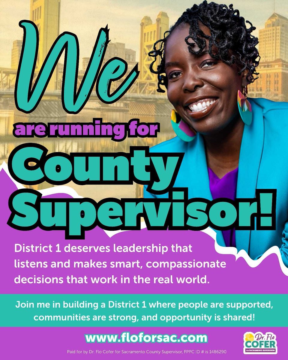 Flo4Sacramento's tweet photo. If you believe, like me, that #MoreIsPossible for our County I am asking for your vote on November 3. Let's turn the page towards a brighter future for Sacramento.
If you would like to support this people-powered campaign, please visit https://t.co/XD9saLFiA7 https://t.co/AnaRTZbDez