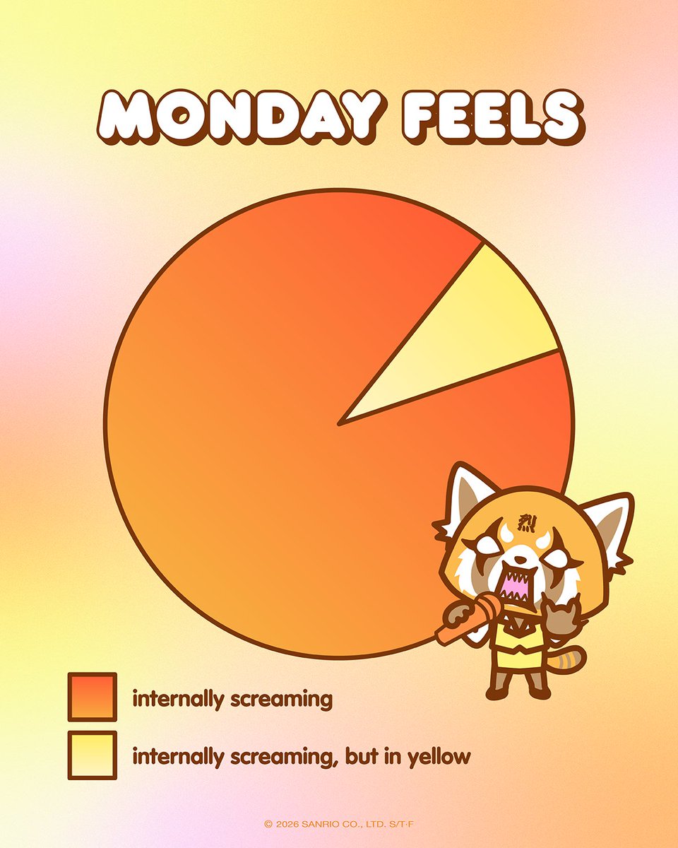 aggretsuko's tweet photo. Starting the week one internal scream at a time 😤🔥  #mondaymotivation https://t.co/0L1ltLyYo7