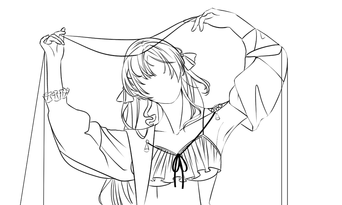 naokosaurus's tweet photo. Lama ga fanart! 

Anyway, WIP dulu. DP buat kalian yang nunggu hasilnya 😄 https://t.co/I6bWljrhCy