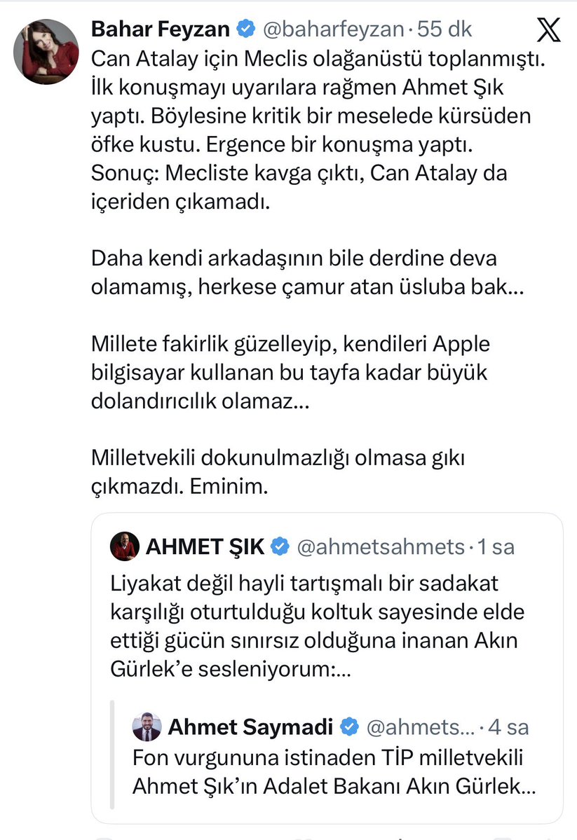 oencueonur's tweet photo. Bahar hanıma bak hele. Sen ilk önce 2023 seçimleri sonrasında kamuoyu önünde söylediğin yalanların hesabını ver. Pişkinliğe bak ya! Sana gazeteci diyenden de şüphe ederim. https://t.co/jIv5F9UMPa