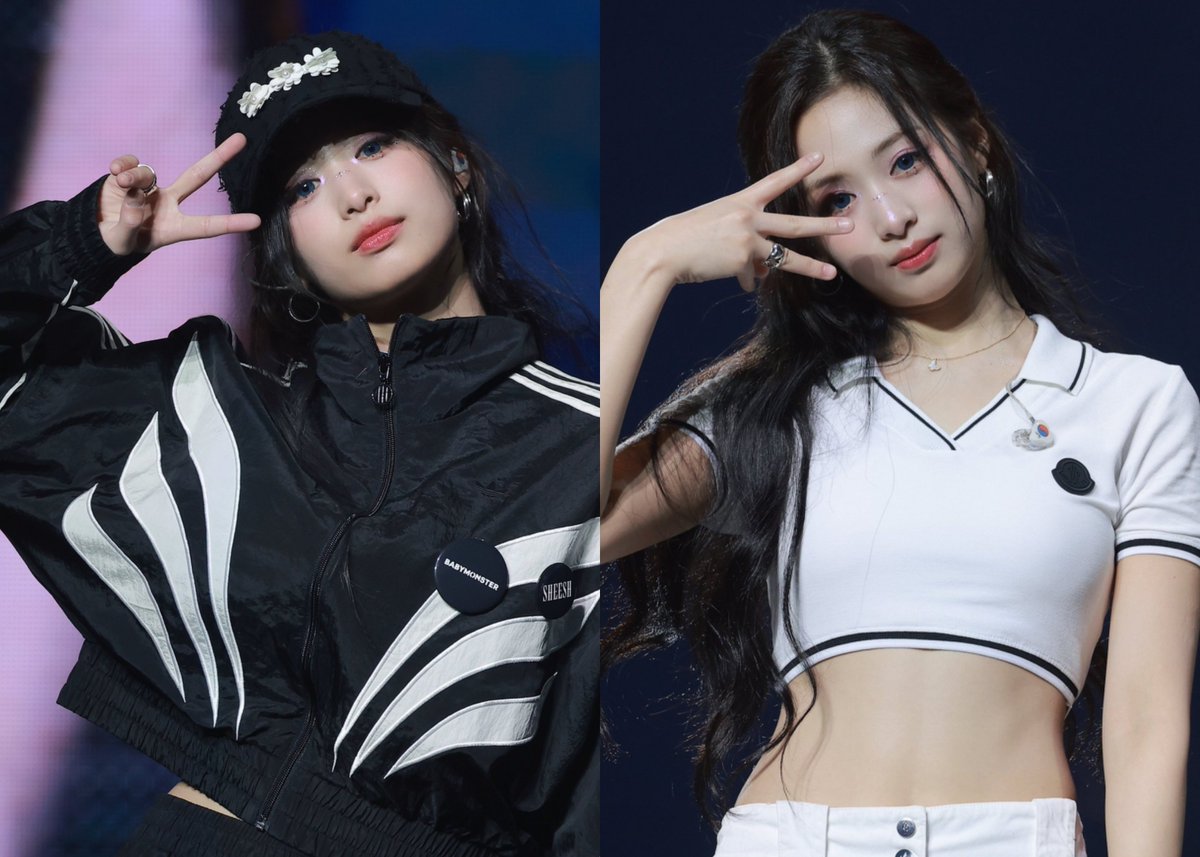 AXeRoNi's tweet photo. Black &amp; white, but always on the same wavelength🖤🤍
#AHYEON #BABYMONSTER https://t.co/l5jFAXXEYs