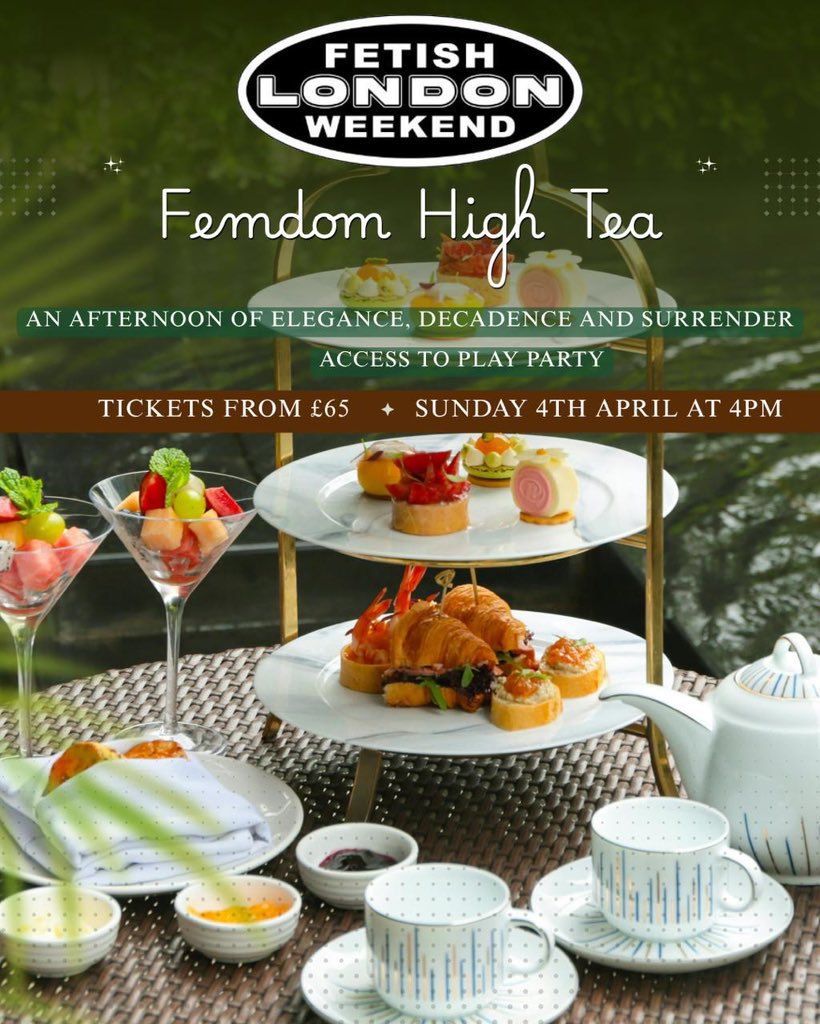 Official__FWL's tweet photo. This year's FWL FemDom High Tea has elevated!!

The location poised and elegant,the catering exceptional - @KinkyCaterer
 
Get dressed up, get your slave on a leash and come rub shoulders with the finest of FemDom..

https://t.co/o4BhAIxh3O https://t.co/0t3f0PSdCX