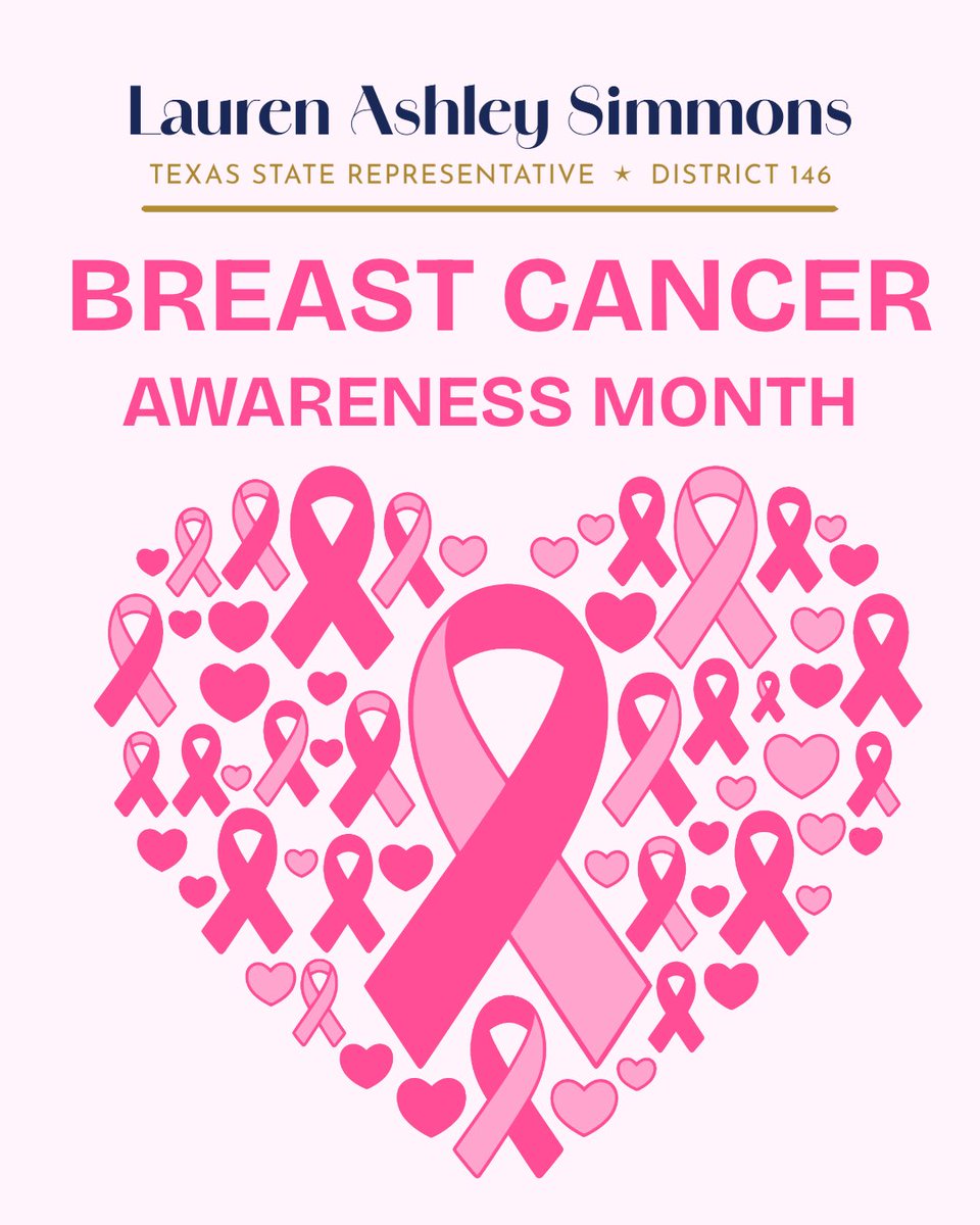 RepLSimmons's tweet photo. 🎀💗 This #BreastCancerAwarenessMonth, we stand together to raise awareness, honor survivors, remember those we’ve lost, and support everyone affected by breast cancer.

Know your risk, stay up to date on screenings, and encourage others to do the same. 💗 https://t.co/sWpRwFL3a0