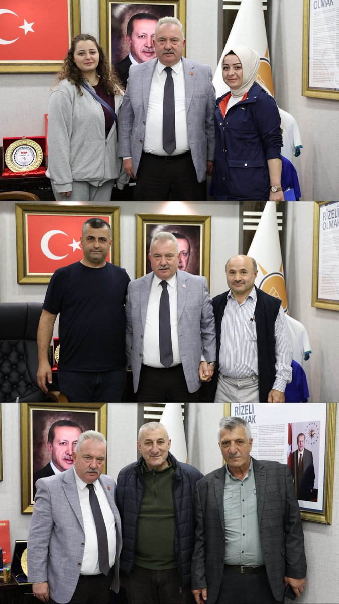YilmazKATMER's tweet photo. Kıymetli hemşehrilerim,

📍 Bugün, İl Genel Meclisi Grup Toplantımızı gerçekleştirerek şehrimiz ve çalışmalarımız üzerine değerlendirmelerde bulunduk.

📍 Hizmet-İş Sendikası Rize Şube Başkanı Recep Kuk, Merkez İlçe Başkanımız Burak Ak, Hemşin İlçe Başkanımız Dilek Akıncı ve kıymetli hemşehrilerimizi İl Başkanlığımızda ağırladım. Nazik ziyaretleri ve güzel sohbetleri için teşekkür ediyorum.

📍 Veda ziyaretinde bulunan Recep Tayyip Erdoğan Üniversitesi Tıp Fakültesi Dekanı Prof. Dr. Fatih Eren’i İl Başkanlığımızda ağırladım. Nazik ziyareti için teşekkür ediyor, yeni görevinde başarılar diliyorum.