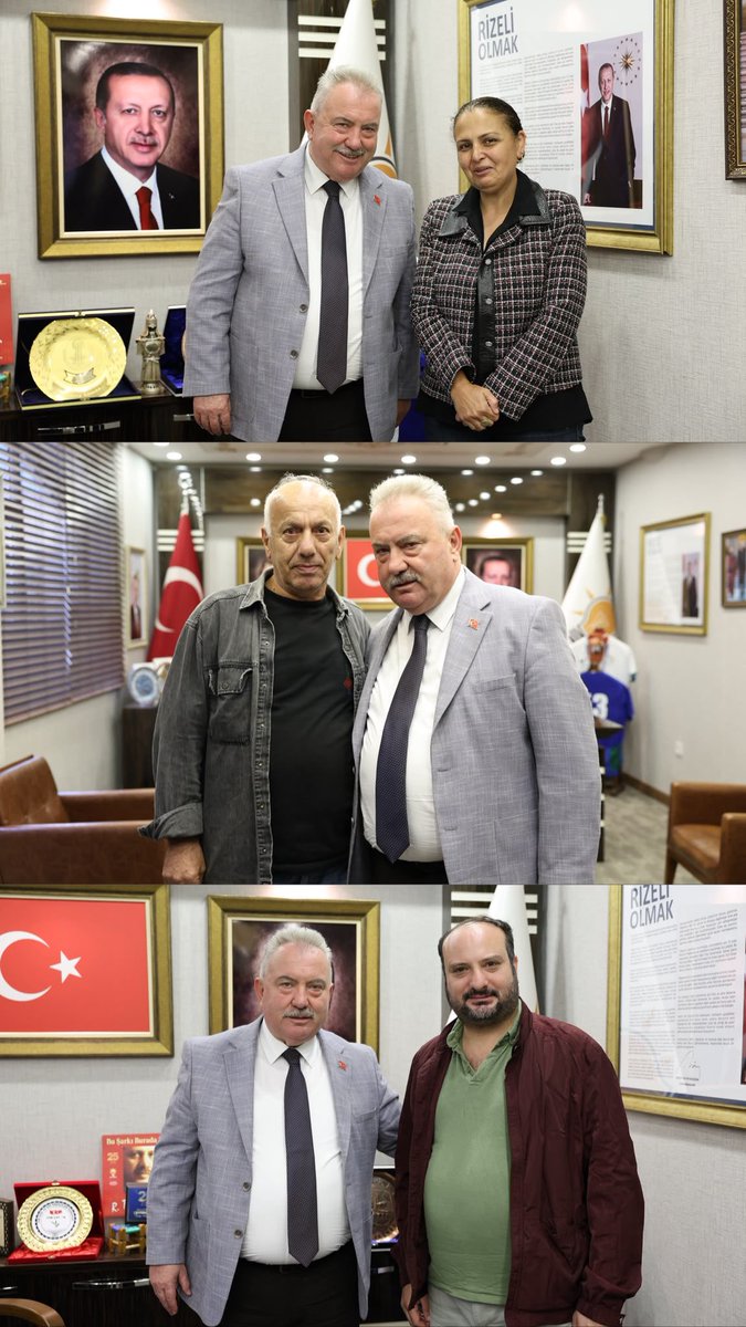 YilmazKATMER's tweet photo. Kıymetli hemşehrilerim,

📍 Bugün, İl Genel Meclisi Grup Toplantımızı gerçekleştirerek şehrimiz ve çalışmalarımız üzerine değerlendirmelerde bulunduk.

📍 Hizmet-İş Sendikası Rize Şube Başkanı Recep Kuk, Merkez İlçe Başkanımız Burak Ak, Hemşin İlçe Başkanımız Dilek Akıncı ve kıymetli hemşehrilerimizi İl Başkanlığımızda ağırladım. Nazik ziyaretleri ve güzel sohbetleri için teşekkür ediyorum.

📍 Veda ziyaretinde bulunan Recep Tayyip Erdoğan Üniversitesi Tıp Fakültesi Dekanı Prof. Dr. Fatih Eren’i İl Başkanlığımızda ağırladım. Nazik ziyareti için teşekkür ediyor, yeni görevinde başarılar diliyorum.