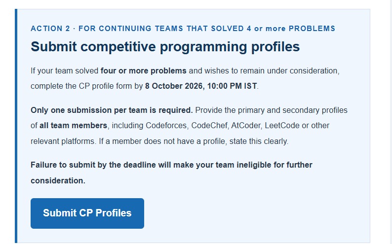 RudraKumar65755's tweet photo. More than 400 teams have already voluntarily withdrawn. We appreciate their willingness to take responsibility and uphold fair competition.
This shows the current state of Competitive Programming in India and their disregard for fairplay in International Stage as well
#icpc https://t.co/rRnMKdEulF