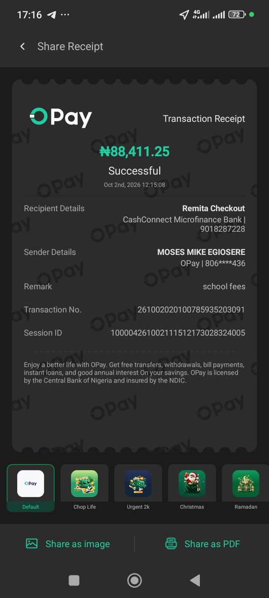 holyfadar's tweet photo. @RemitaNET Hello. I made a school fee payment since Friday and was debited, till now the payment has not reflected on my page. 
Please, this is urgent. I will appreciate Ur urgent response.

This is the RR Number and debit 

 (RRR) 1515-2106-6017 https://t.co/vIaoHiqtm8