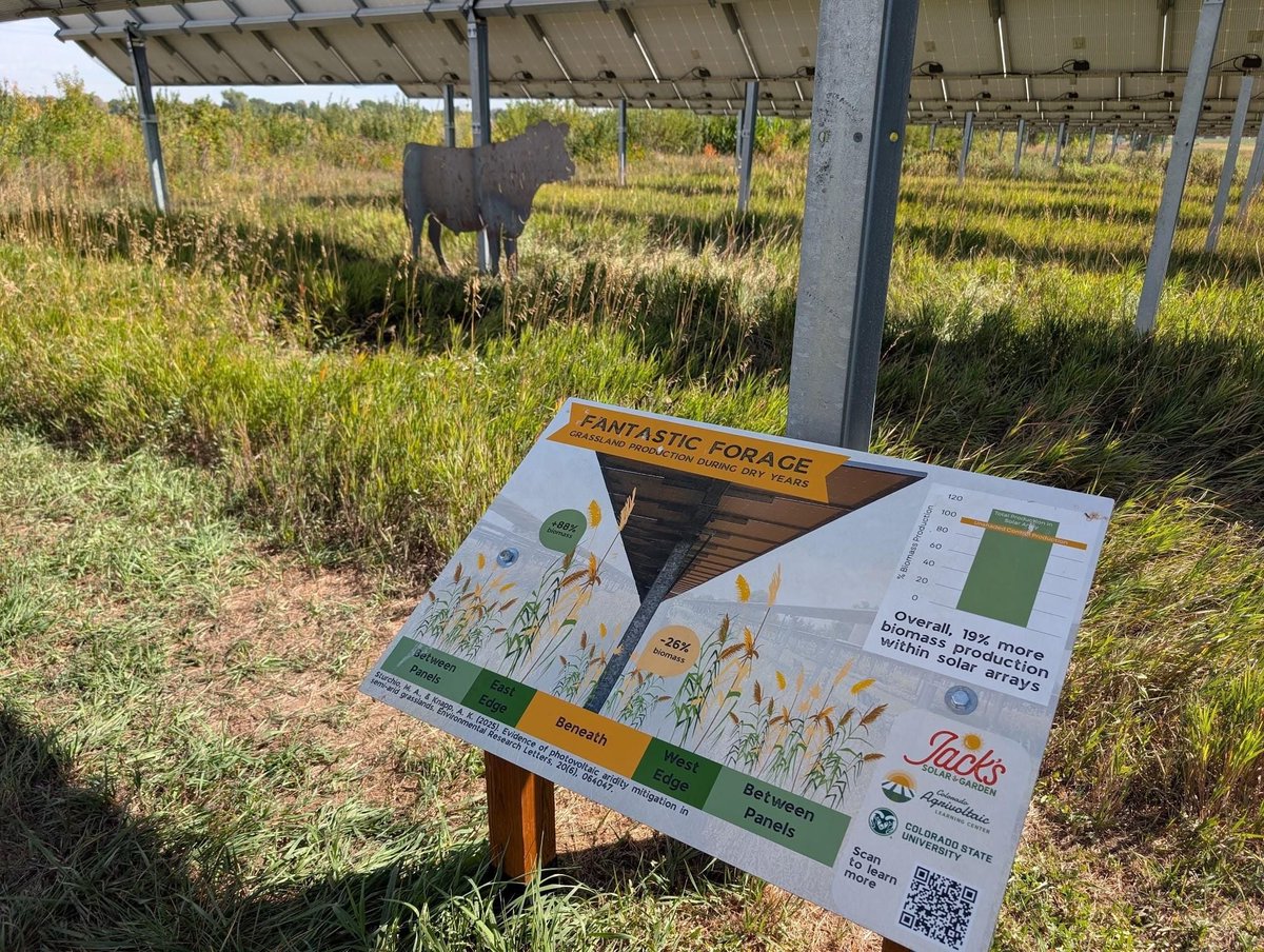 ICSVVSD's tweet photo. Students in our Applied Robotics and Bioscience Explorers classes are working on innovative design solutions for @NASAHUNCH and recently took a field trip to the Colorado Agrivoltaic Learning Center at @JacksSolar Garden! Read more here: https://t.co/TJdUxyAMI7 #StVrainAdvantage https://t.co/1Ms3Zw7nF8