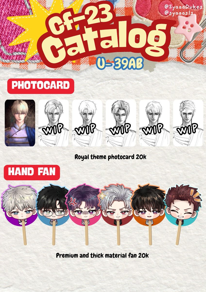 SyaaaDukes's tweet photo. [🤍&amp;🔄 are appreciated!]

Hii! My #CF23 PO is now open!! 

🗓PO until Oct 12 2026
📤pickup at U-39 ab (both days) 
⭐only Love and deepspace (for now...)
📎https://t.co/7iSzmjX7KO

#cf23catalogue #comifuro https://t.co/Gb1PfplFpu