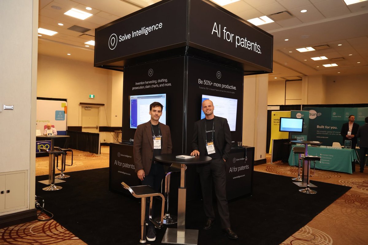 SolveIntel's tweet photo. The Solve Intelligence team joined patent practitioners from around the world in Toronto for the @IPO Annual Meeting 2026.

The conversations continued well beyond the conference exhibit hall. We enjoyed co-hosting @TheCIPA drinks reception, bringing together UK and international patent professionals. We then rounded off the conference with Solve After Hours, our private event co-hosted with @Juristat.

Thank you also to everyone who stopped by our booth or joined us at a reception. We're looking forward to keeping the conversations going.