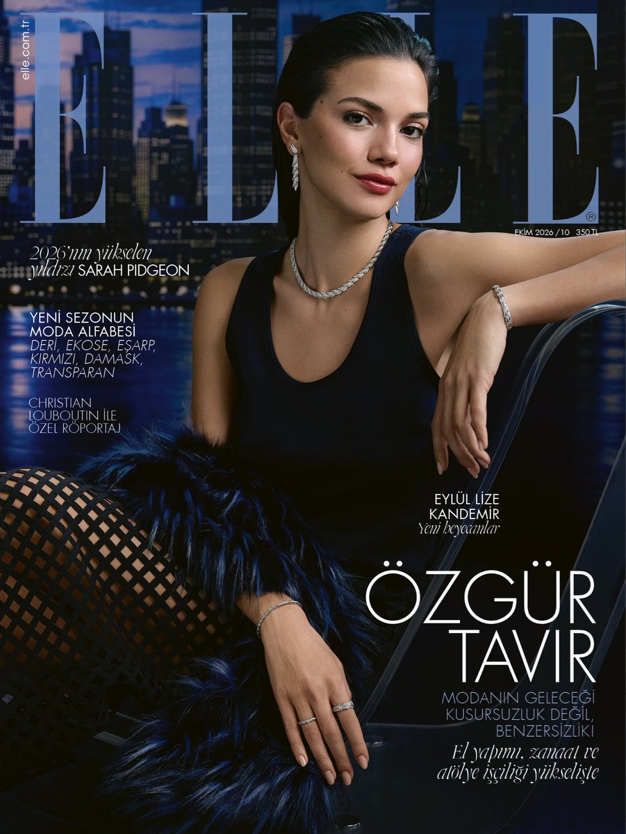 ELLETurkey's tweet photo. #ELLETürkiye Ekim sayımızda, kalıplara sığmayan duruşu ve çok katmanlı dünyasıyla yeni neslin en parlak yeteneklerinden #EylülLizeKandemir yer alıyor. Çekimimizde Kandemir’e; Tiffany &amp; Co.’nun Jean Schlumberger imzalı ikonik “Bird on a Rock” koleksiyonu eşlik ediyor.

#reklam https://t.co/iq7oDycYhQ