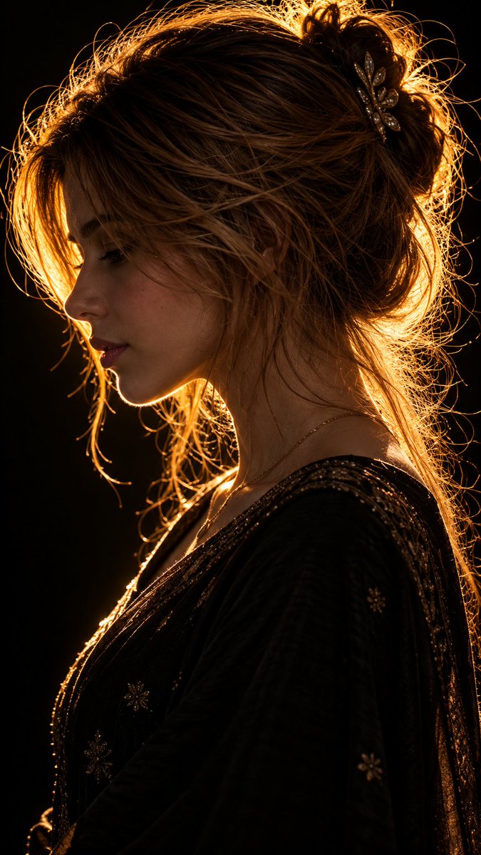 Golden backlight side profile