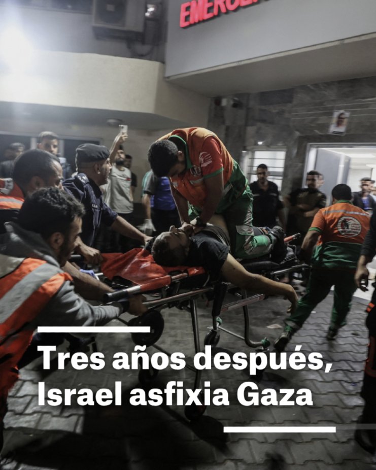 MSF_Espana's tweet photo. 🔴 Tres años después, Israel asfixia Gaza y desmantela los medios de supervivencia.

El espacio en el que la población puede vivir se reduce cada vez más.

Se destruyen sistemáticamente los medios que las personas necesitan para sobrevivir: https://t.co/DRTerKEd4x