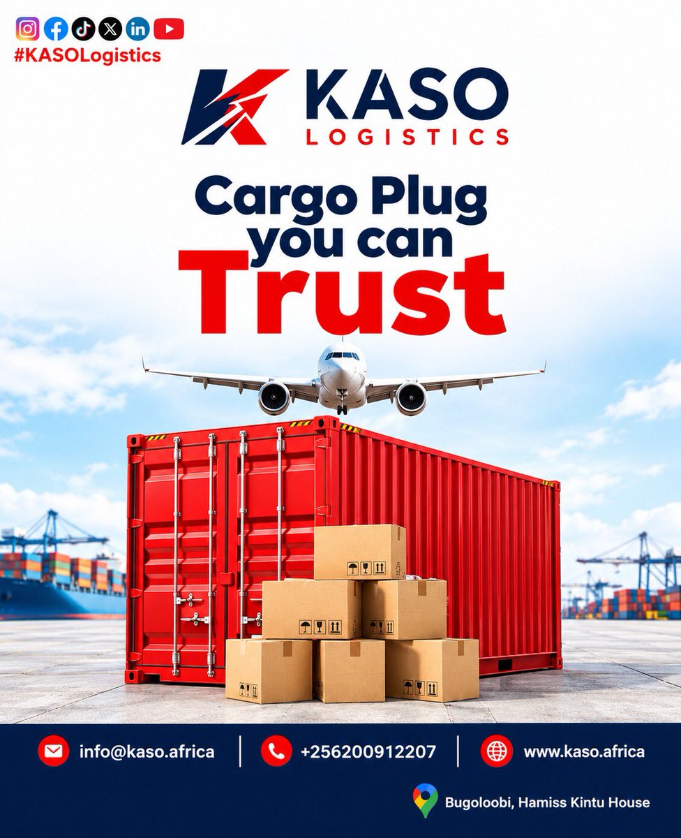 kaso_logistics's tweet photo. 🚛 Your Cargo Plug. Your Trusted Logistics Partner.

From  customs clearance  to  goods transportation   and  import &amp; export handling , we keep your cargo moving—without the headache. 📦😉 

📧 info@kaso.africa

#KASOLogistics #Logistics #CustomsClearance #FreightForwarding https://t.co/WMuLzjjaRL