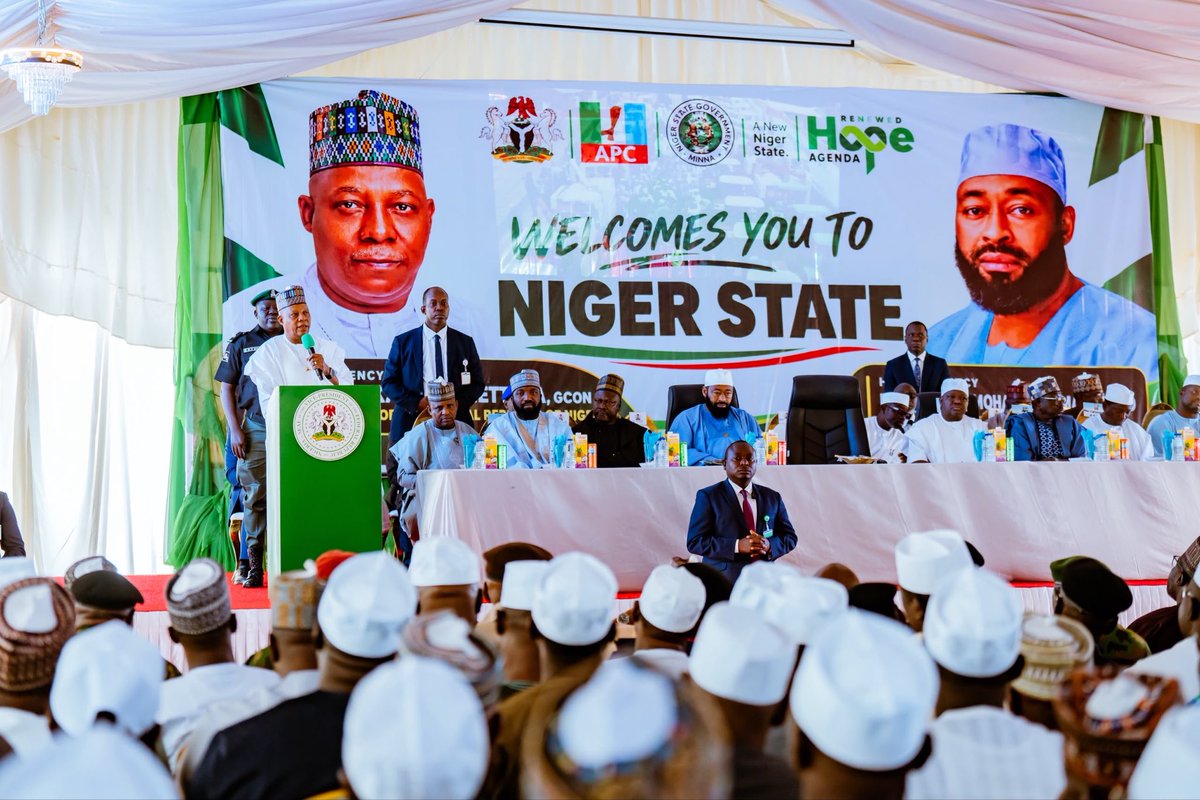officialSKSM's tweet photo. The Vice President, Senator @KashimSM, has assured families of the 37 suspected miners who died in the custody of the Nigeria Security and Civil Defence Corps (@official_NSCDC) in Niger State that the Federal Government will get to the root of the tragedy and ensure that anyone found culpable is held accountable.

The 37 persons died on September 17 after being detained by the NSCDC on suspicion of illegal mining, with the cause of their deaths yet to be established.

Senator @KashimSM gave the assurance on Monday during a condolence visit to Minna, the Niger State capital, where he conveyed the sympathies of President @officialABAT to Governor @HonBago, the bereaved families, and the people of the state.

The Vice President, who announced the Federal Government’s donation of ₦250 million to families of the deceased, recalled that President @officialABAT had directed a comprehensive investigation into the incident, noting that the government had constituted a 10-member independent investigative committee and suspended officers connected with the incident pending the outcome of the probe.

Describing the incident as a stain on the nation’s conscience, VP @KashimSM said the responsibility of the government to protect the life and dignity of every Nigerian does not cease when a citizen is taken into custody.