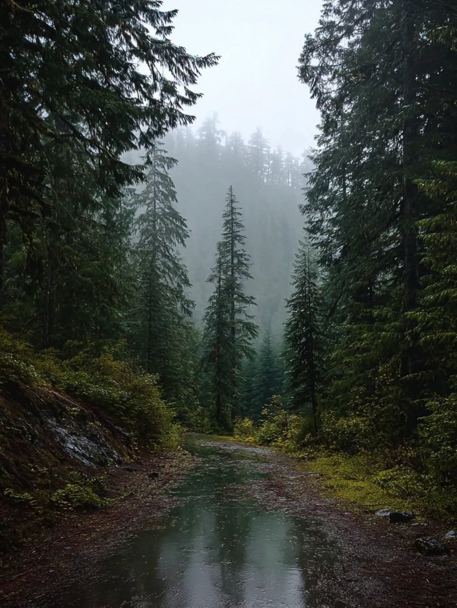 worldclick56's tweet photo. Deep in the forest on a rainy day. 🌧️🌲 https://t.co/3RYNfUNxZi