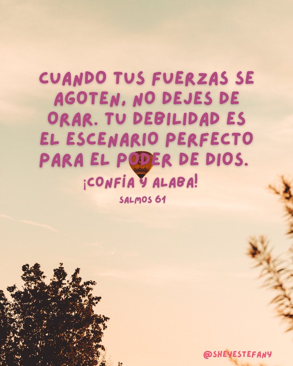SheyEstefany's tweet photo. 📚 Salmos 61

💪🏻 No confíes en tus propias fuerzas; confía en la Roca que te mantiene a salvo del peligro.🛡️
✨ En la tormenta, Dios es tu protector eterno.

#Fe #Esperanza #promesas #Oración #refugio https://t.co/h3xJrstdv2