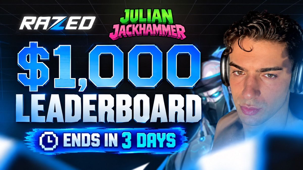 JulianJackhamer's tweet photo. $1,000 @Razedcom LEADERBOARD 
ENDS IN 3 DAYS 🚨

Easy to WIN, Wager NOW 🔒

Play Here 👉 https://t.co/DnRPNMnGVF https://t.co/E9vdBlHJrk