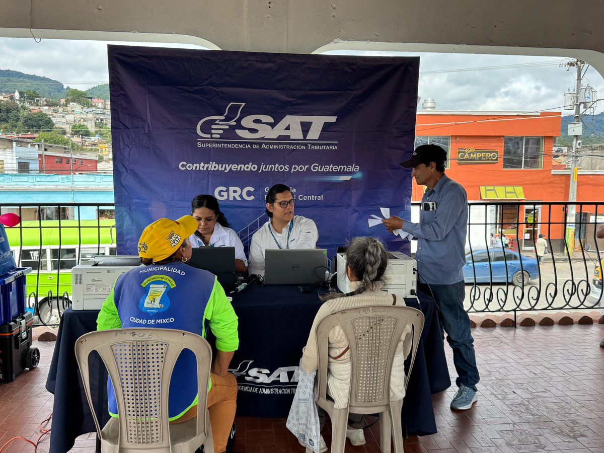 RegTerZ1NMixco's tweet photo. A partir de este lunes 5 al miércoles 7 de septiembre en el Kiosko del Parque Central de Mixco se estrán realizando:
- 📋  Actualización de Trámites en la SAT
- 🕔 08:30 am a 03:00 pm.
-  📰 Requisitos: DPI y Recibo de luz (De los últimos 3 meses) https://t.co/KrkFa6Zdfg