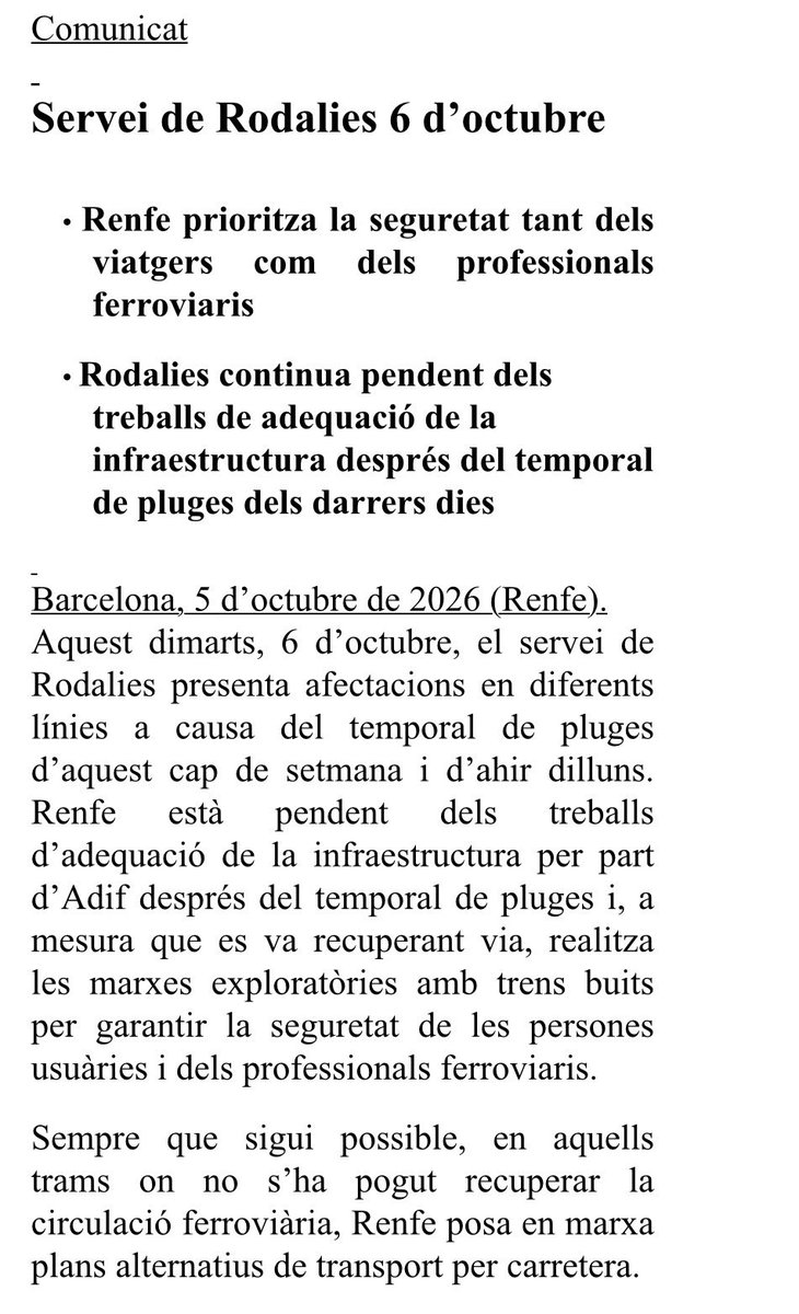 dignitatavies's tweet photo. Últim comunicat rebut de cara al servei (19:00h) https://t.co/8B94q6p5vY