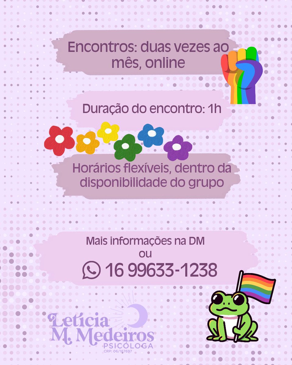 ohsugarcube's tweet photo. ATENÇÃO LGBT LASCADO E SEM 1 TOSTAO, estou abrindo um grupo psicoterapêutico ACESSIVEL com VAGAS LIMITADAS. me chama no zap que te explico como funciona! https://t.co/ABw9w1pzKF
