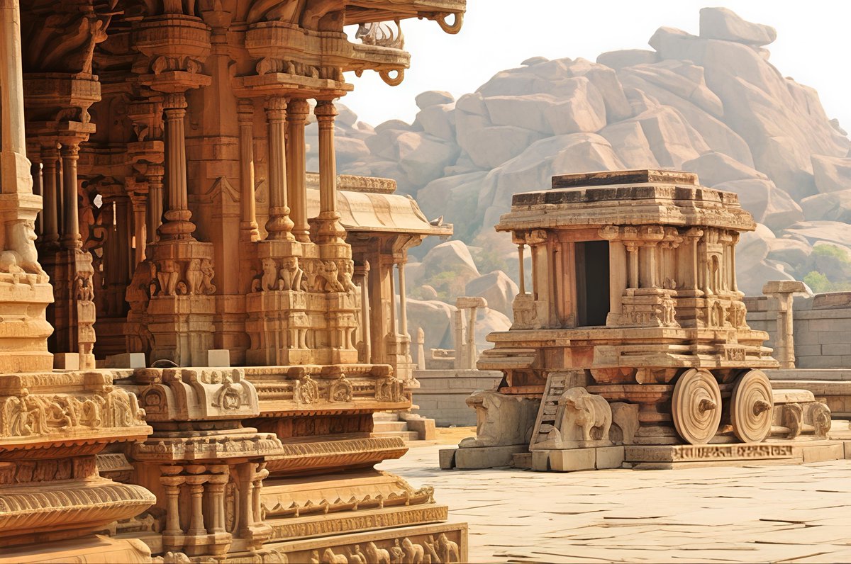 PrithviRPatil's tweet photo. @bokunomitaind India is actually home to so much more than the Taj Mahal.

The photos attached are the ancient ruins of Hampi, a massive UNESCO World Heritage Site.

Ask what isn’t in India! A civilisation with a history stretching from the Middle Eastern sands to Southeast Asia. 🇮🇳🐯 https://t.co/cuB5PTGJey