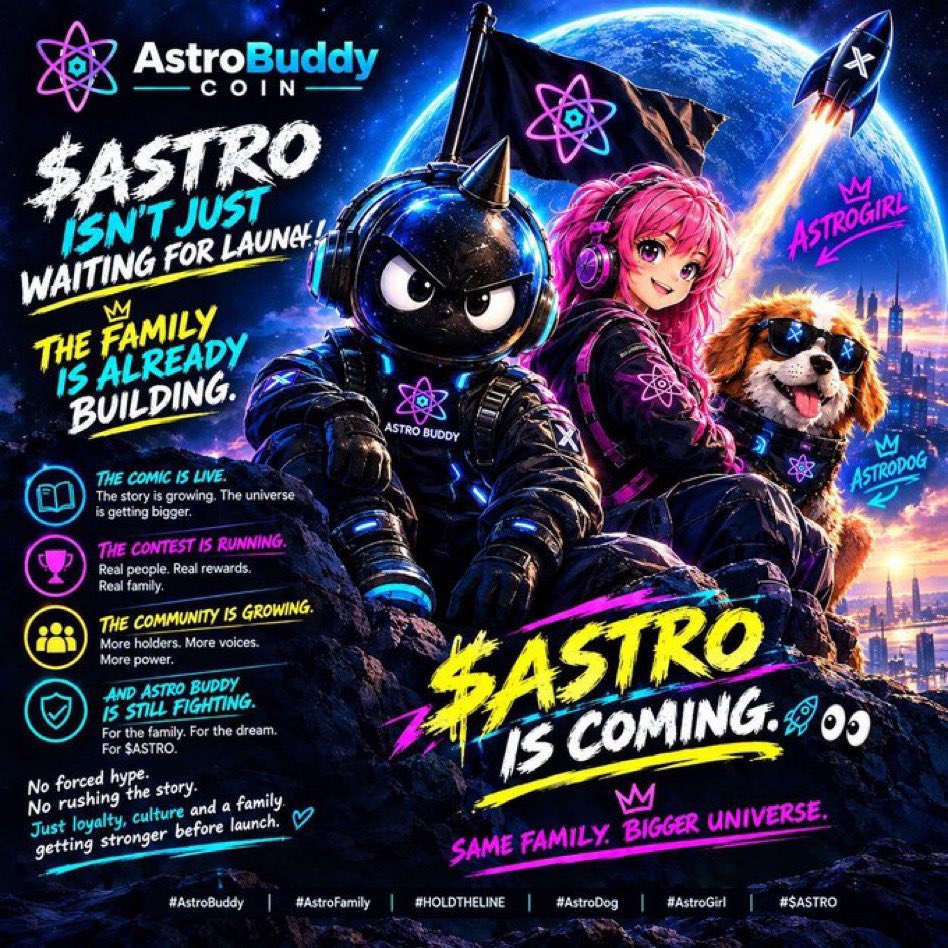 noahislockedin's tweet photo. The timeline moves fast.

New coins.
New narratives.
New hype.

But the ones worth watching are the ones that keep building after the noise fades. 🪐

$ASTRO is still writing its story.

And the universe is only getting started. 🚀

Who’s watching this one with us? 👀

$ASTRO @AstroBuddyCoin 🪐