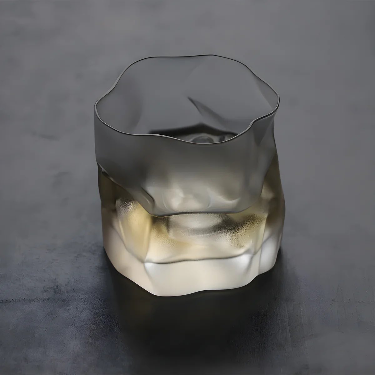 interiorsuckerr's tweet photo. Crumple Old-fashioned glass designed by Makoto Komatsu, 1980 https://t.co/N6OVxpjLBI