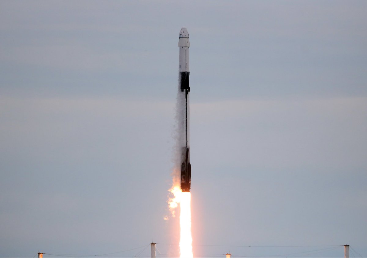 astrogeo's tweet photo. Today I had the opportunity to share my Crew 13 launch experience with Canadian astronaut Joshua Kutryk on the @CBCEyeopener with host @LorenMcGinnis.  

Attached is a crew photo, launch photo and booster landing image.

You can listen to the interview here:

Calgary Eyeopener with Loren McGinnis, Angela Knight: Don Hladiuk on Alberta’s new generation of astronauts https://t.co/FGjU1S3YCZ