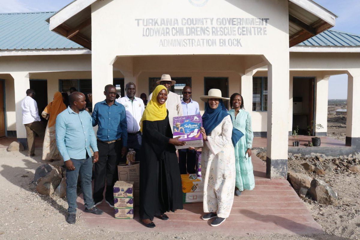 NGECKenya's tweet photo. NGEC IN TURKANA: COMMISSION VISITS LODWAR CHILDREN'S RESCUE CENTRE

The  Commission ended the first day of its Turkana mission with a visit to the Lodwar Children's Rescue Centre. The County Government of Turkana established the centre to rescue and care for orphaned children.

The facility's management briefed the Chairperson, Hon. Rehema Jaldesa, on the children in its care and the services the centre provides. Hon. Jaldesa commended the County Government for the initiative. She noted that it is one of very few children's rescue facilities established by a county government in Kenya.

The delegation, which included Vice Chairperson Commissioner Thomas Koyier, EBS, Commissioner Caroline Lentupuru, MBS, HSC, and the Commission Secretary/CEO, Dr Purity Ngina, MBS, then joined the centre in planting trees. The Commission also donated food and non-food items to support the children's care.

#NGECinTurkana