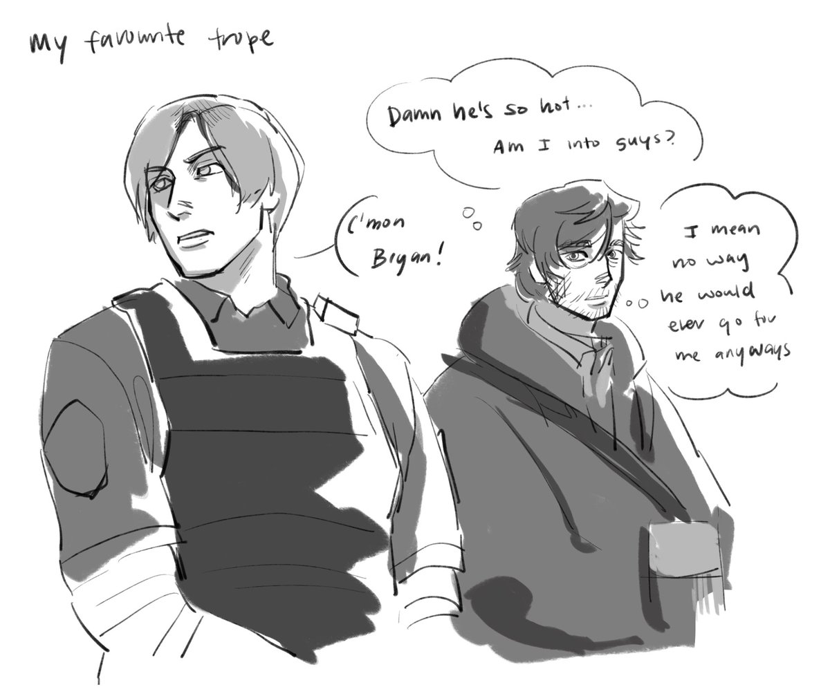 cueyuan's tweet photo. i lied im drawing them right now #breon #residentevil https://t.co/dCcCPstlR8