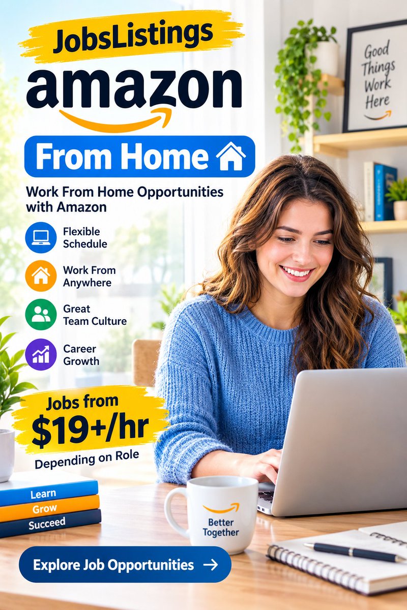 HannahCollmfdb's tweet photo. 🚀 Looking for a Flexible Work-From-Home Opportunity?

Explore remote job roles with Amazon starting at $19+/hr!

✅ Flexible Schedule

✅ Work From Anywhere

✅ Great Team Culture

🔗 Apply Today : https://t.co/b0V6EOdCIz

#WorkFromHome #AmazonJobs #RemoteWork #Jobs #JobHiring https://t.co/tQrKuC2CQH