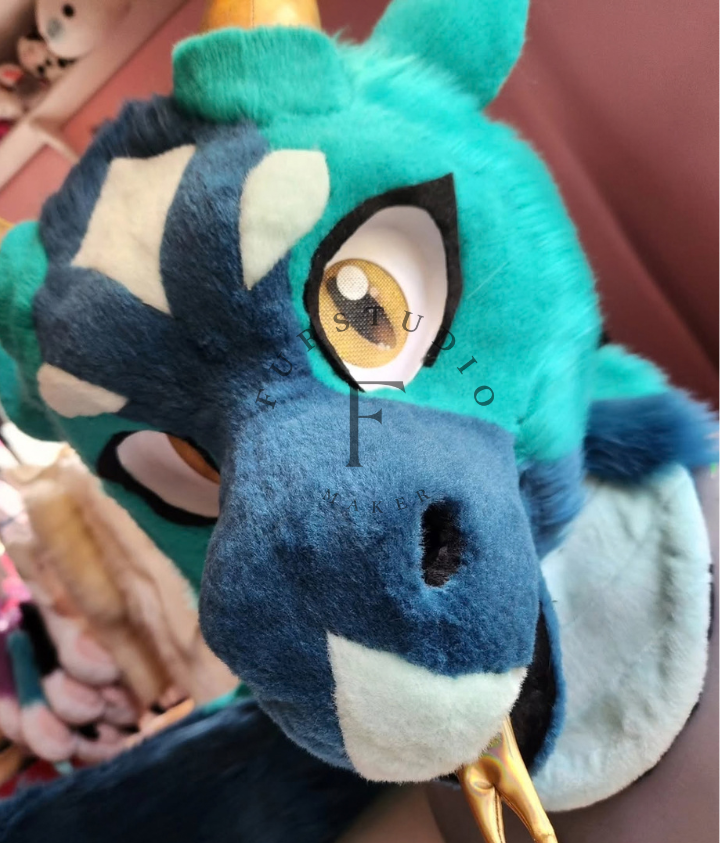 Furstudioo6's tweet photo. ✨🐲

Here’s another custom-made fursuit for Monday, October 5th!

A stunning teal and gold dragon! I absolutely love this color combination

The eyes are metallic gold with gold glitter that really shines in person!

Made as a custom commission with lots of love and attention to detail. 

#FursuitMaker #FurryFandom #DragonFursuit #FurrySuit #Furry #Fursona #FursuitPlz #FurryMaker #CustomFursuit