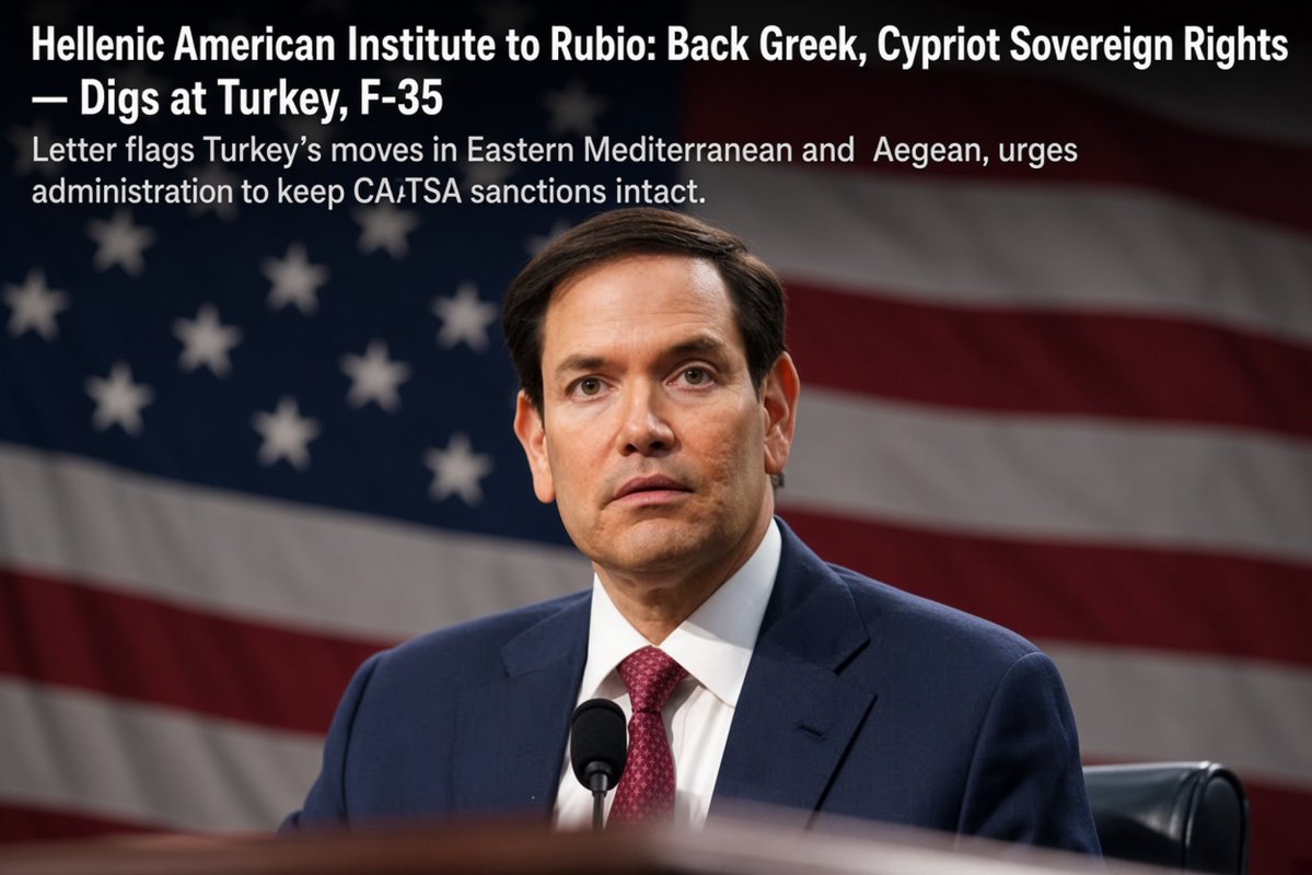 prokaliptika1's tweet photo. Ελληνοαμερικανικό Ινστιτούτο σε Ρούμπιο: Στηρίξετε τα κυριαρχικά δικαιώματα Ελλάδας &amp; Κύπρου - 

Στην επιστολή εκφράζονται  ανησυχίες σχετικά με τις ενέργειες της Τουρκίας στην Αν.Μεσόγειο &amp; το Αιγαίο, προτρέποντας την κυβέρνηση να διατηρήσει τις κυρώσεις CAATSA

#Τουρκία_F35 https://t.co/8C5ygO9JXb