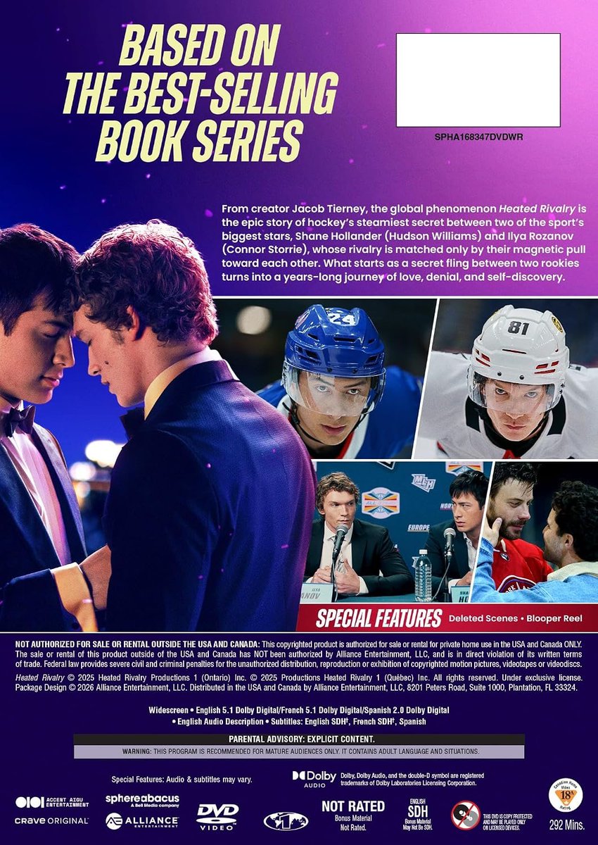 heatedrivalryud's tweet photo. Friendly reminder that we're getting 'HEATED RIVALRY' Season 1 bloopers this month! 😏

Pre-order DVD: https://t.co/3OBhfNsq9z https://t.co/v73uvRH8SF
