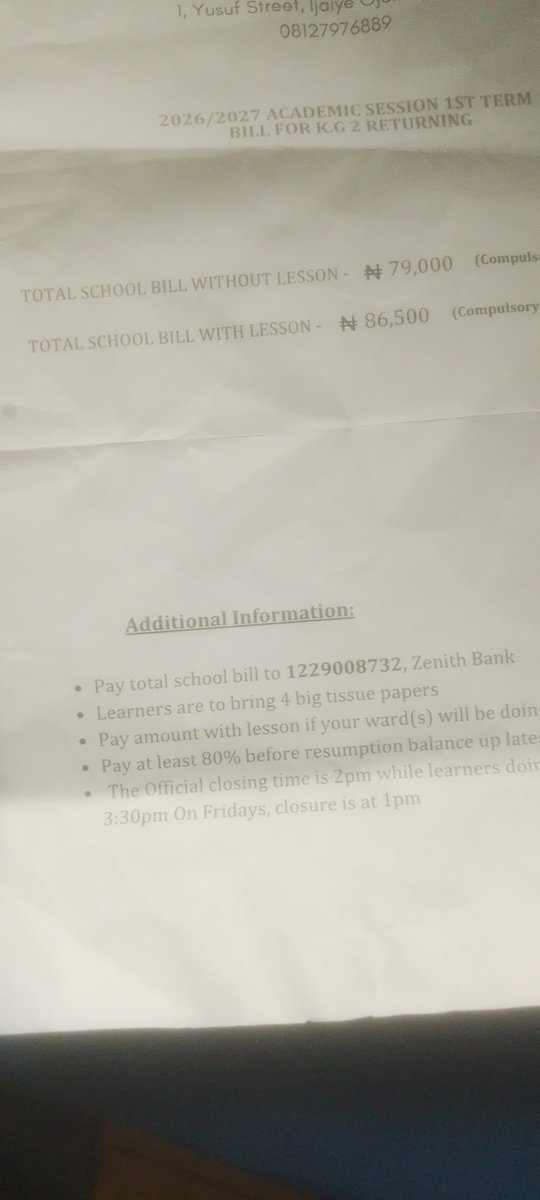 Olagram4u's tweet photo. @Heykayojix this 50, 000 naira will do a lot for me at this moment, i have been struggling to pay my son school i have been able to pay 15,000. things is really though for me, please if you can consider me i will use the money to pay his school fees. may God continue to bless you. https://t.co/KQBFBf1Bjt