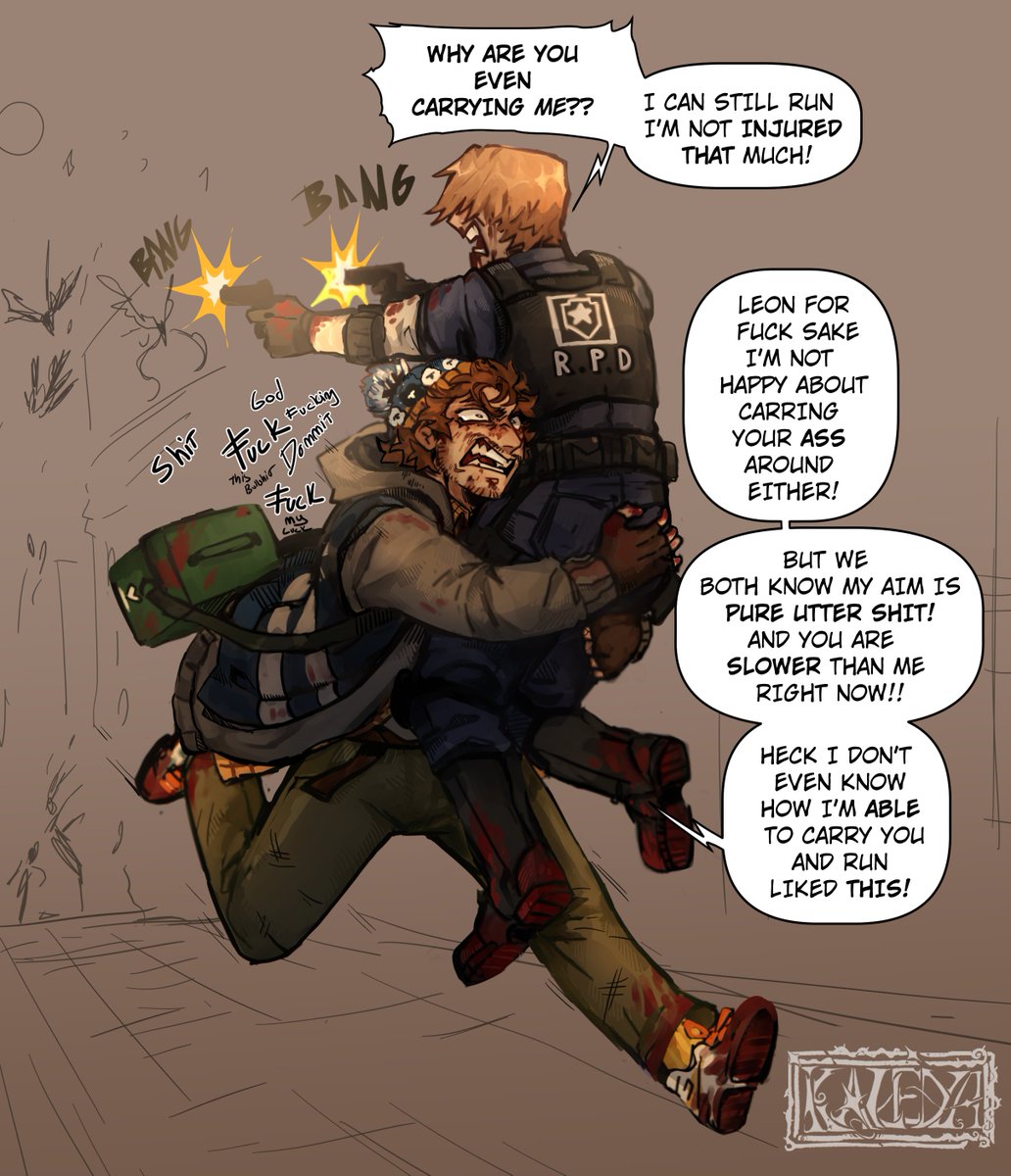 kaledya_'s tweet photo. "Interesting situations bring interesting solutions" #ResidentEvilㅤ https://t.co/tQNDxCZLE6