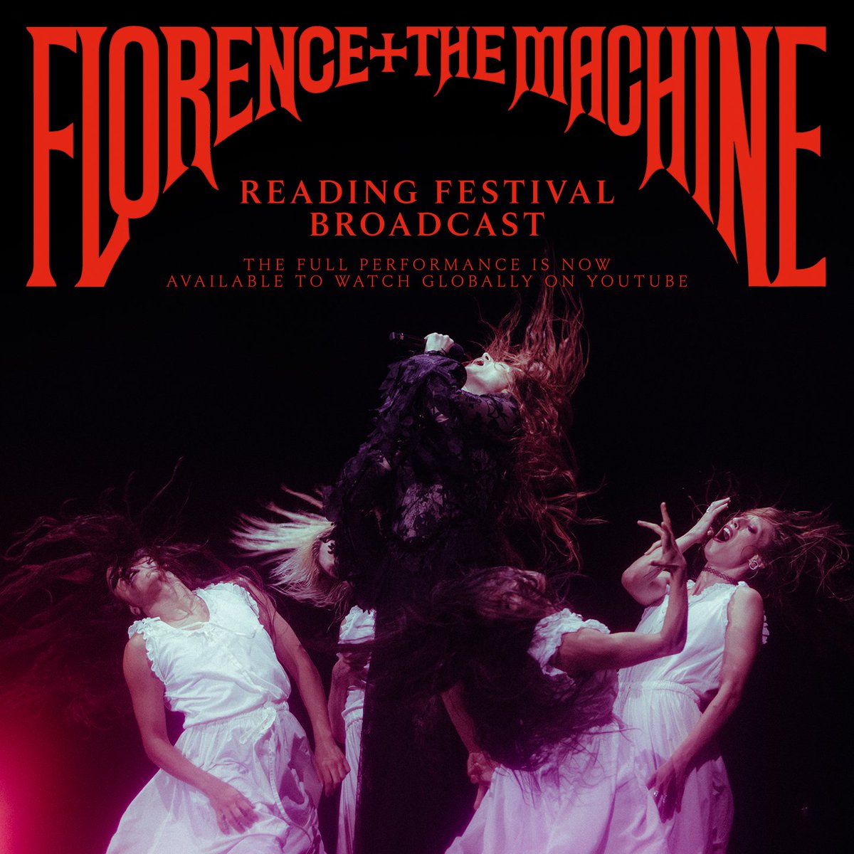 florencemachine's tweet photo. The full Reading Festival performance is now available to watch globally on YouTube 🦇✨
https://t.co/niNM2Zuq52 https://t.co/Pl5hy5ykk0