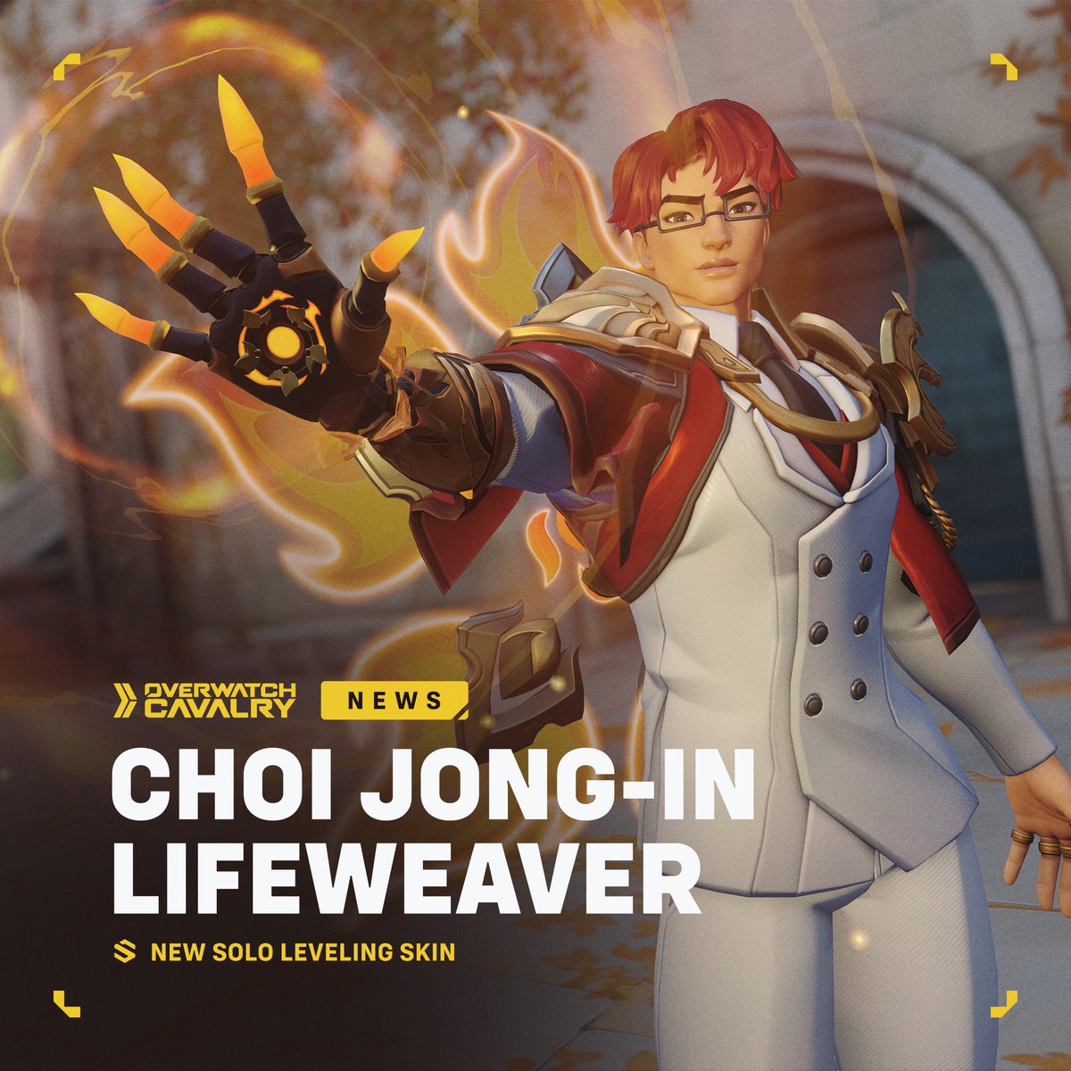 OWCavalry's tweet photo. New #Overwatch x Solo Leveling Skin: Choi Jong-In Lifeweaver ⚔️

🗓️ Available: October 06 https://t.co/TfP42JlGxs