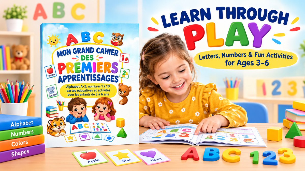 Secretelogique's tweet photo. Little learners can learn through play!
MON GRAND CAHIER DES PREMIERS APPRENTISSAGES helps ages 3–6 explore letters, numbers 1–10, flashcards and fun activities.
👉 Explore: https://t.co/CJVNqaGqAm
#EarlyLearning #Preschool #KidsActivities https://t.co/hKPJBelbCL