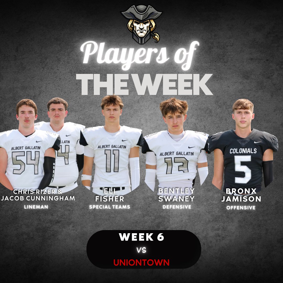 CoachDindl's tweet photo. 🏈Week 6 Players of the Week vs. Uniontown #AGFootball https://t.co/CB3WGGiVyx