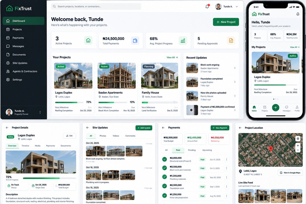 Seun766's tweet photo. I’m building something I actually want to see exist.
FixTrust is an idea I started working on to solve a problem that keeps coming up when Nigerians abroad want to build or manage property back home.
The annoying part isn't just finding someone to do the work. https://t.co/9q0Ywg760u