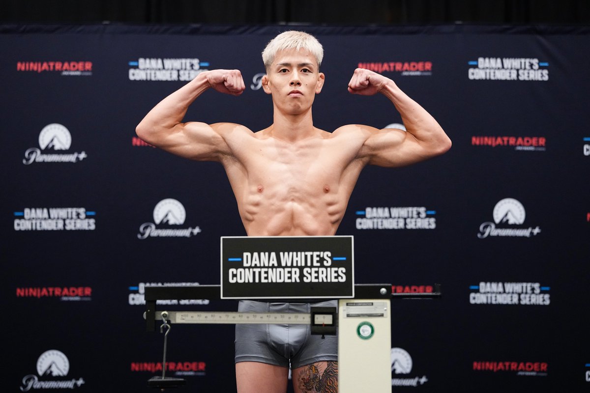 ufc_jp's tweet photo. デイナ・ホワイトのコンテンダーシリーズ第9週👊
公式計量!
宮口龍鳳 @ryuho19980127
✅️136lbs
UFCとの契約をかけてマテウス・ソアレスと対戦💥
#DWCS
📅10月7日(水)
⏰️8時スタート
📺 @UNEXT_fight & #UFCFightPass https://t.co/S1qQesDj4Z