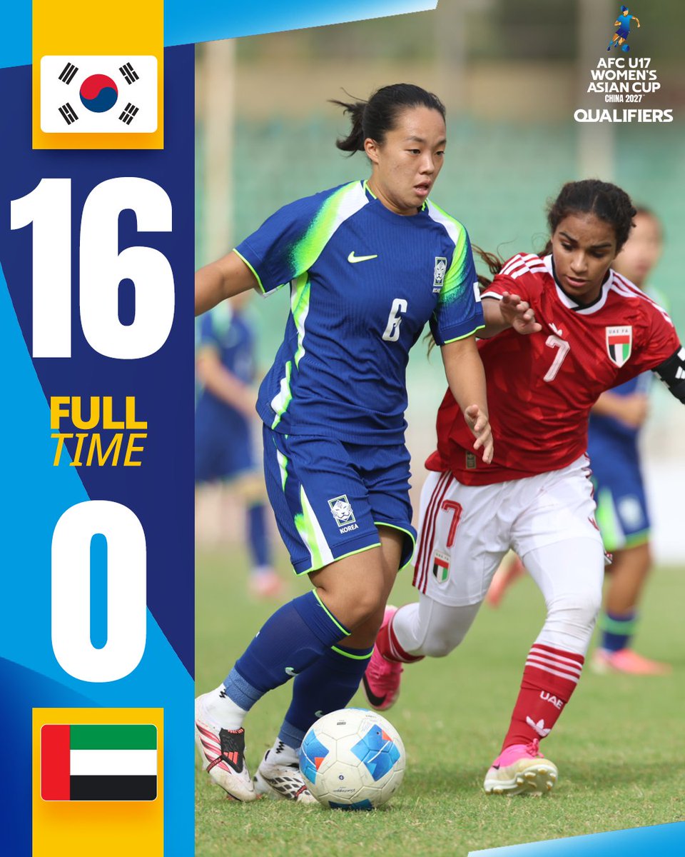 TheAWCL's tweet photo. Goals galore for 🇰🇷 Korea Republic as they take the opening win while 🇯🇴 Jordan and 🇹🇯 Tajikistan share the points in Qualifiers Group A!

#U17WAC https://t.co/GvueiPidSx