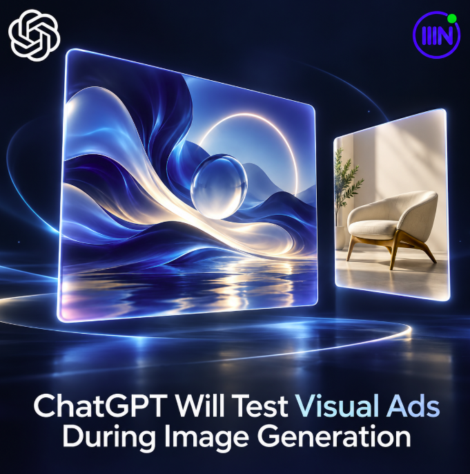 achille610's tweet photo. OpenAI will test visual ads during ChatGPT image generation later this month in the US. Ads will remain separate from generated images. For brands, the creative workflow becomes another discovery surface to evaluate. #ChatGPT #OpenAI #AIAdvertising #AISearch #NetContentSEO https://t.co/J1vjT18rPs